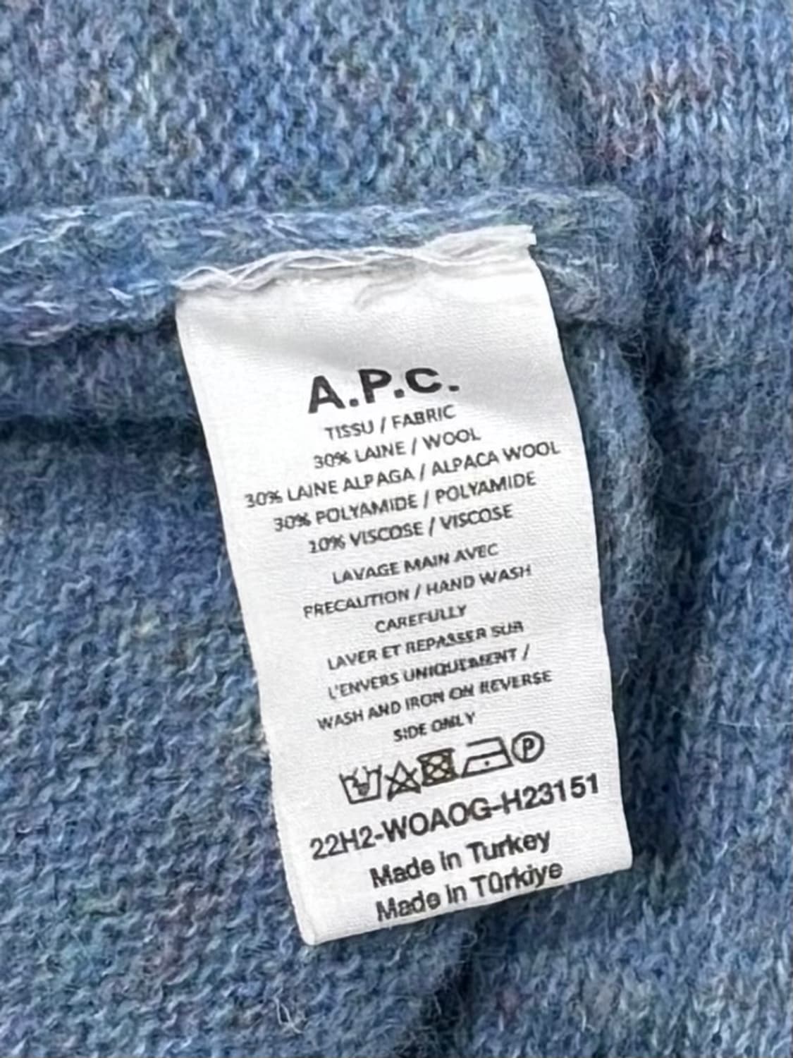 아페쎄 루카스 베이비블루 울 니트 상품이미지7