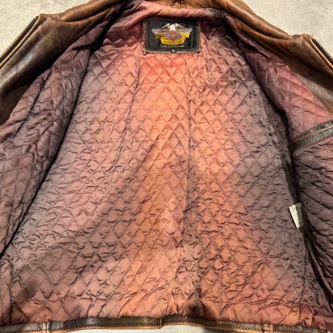 Harley-Davidson 빈티지 RBC 헤비 카우하이드 레더 자켓 상품이미지3