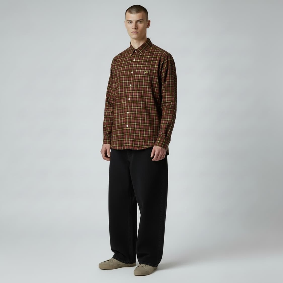 [M] Lacoste 라코스테 클래식 체크셔츠 상품이미지5