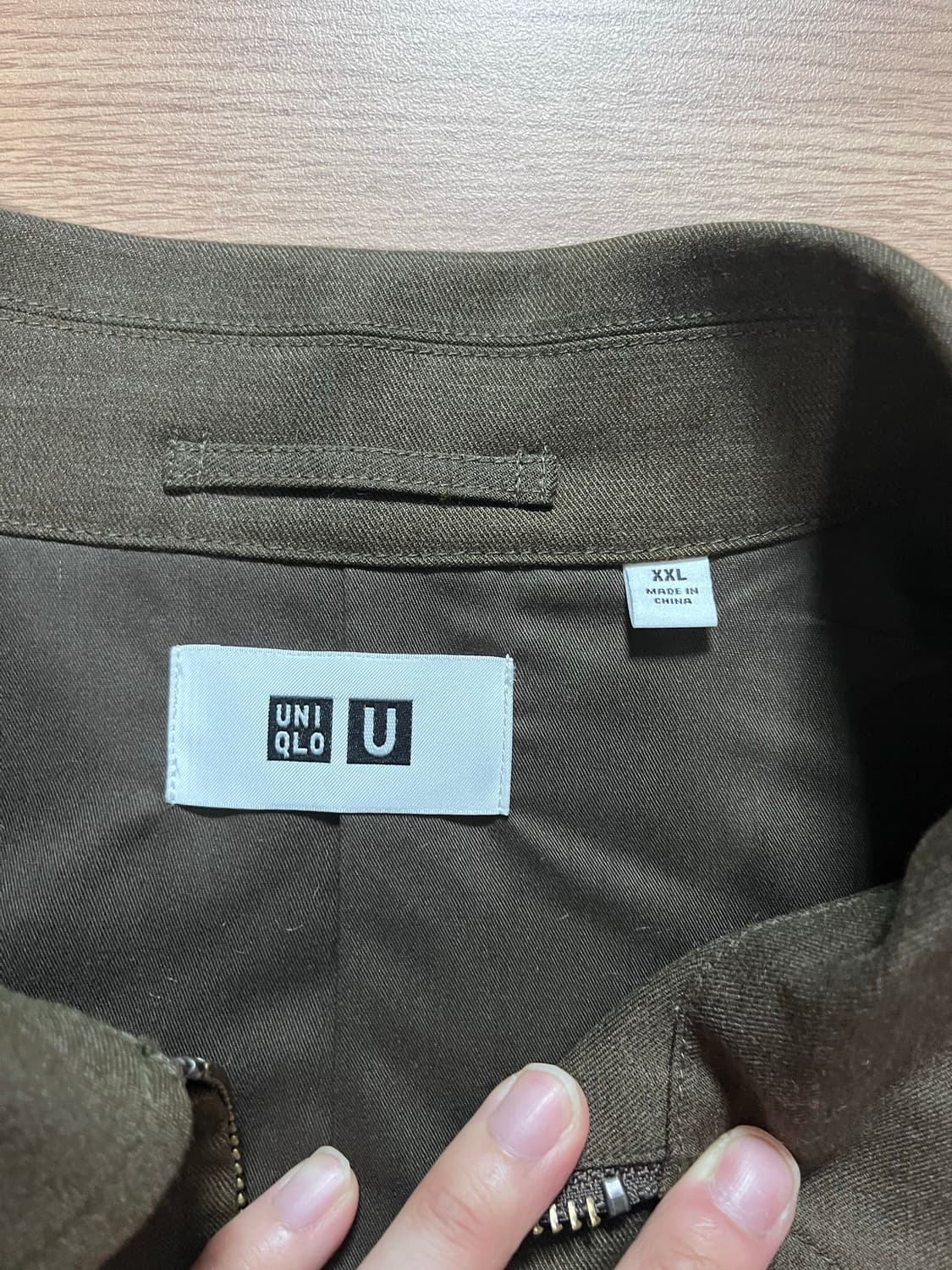 유니클로 U 오버사이즈 집업 블루종 다크 브라운 2XL XXL 상품이미지2