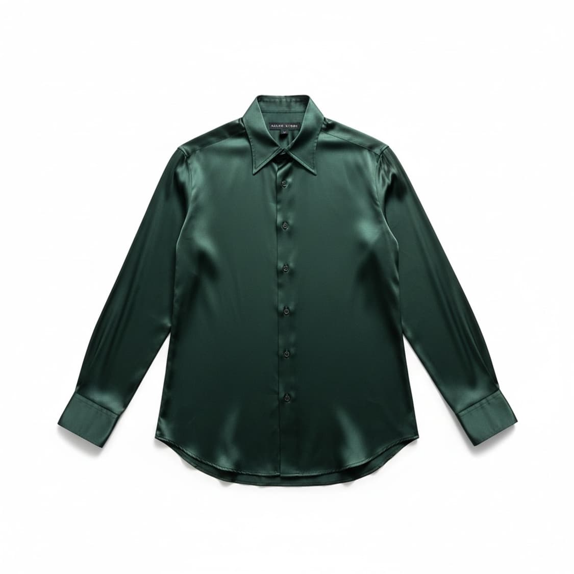 랄프로렌 그린 새틴 드레스 셔츠 상품이미지1