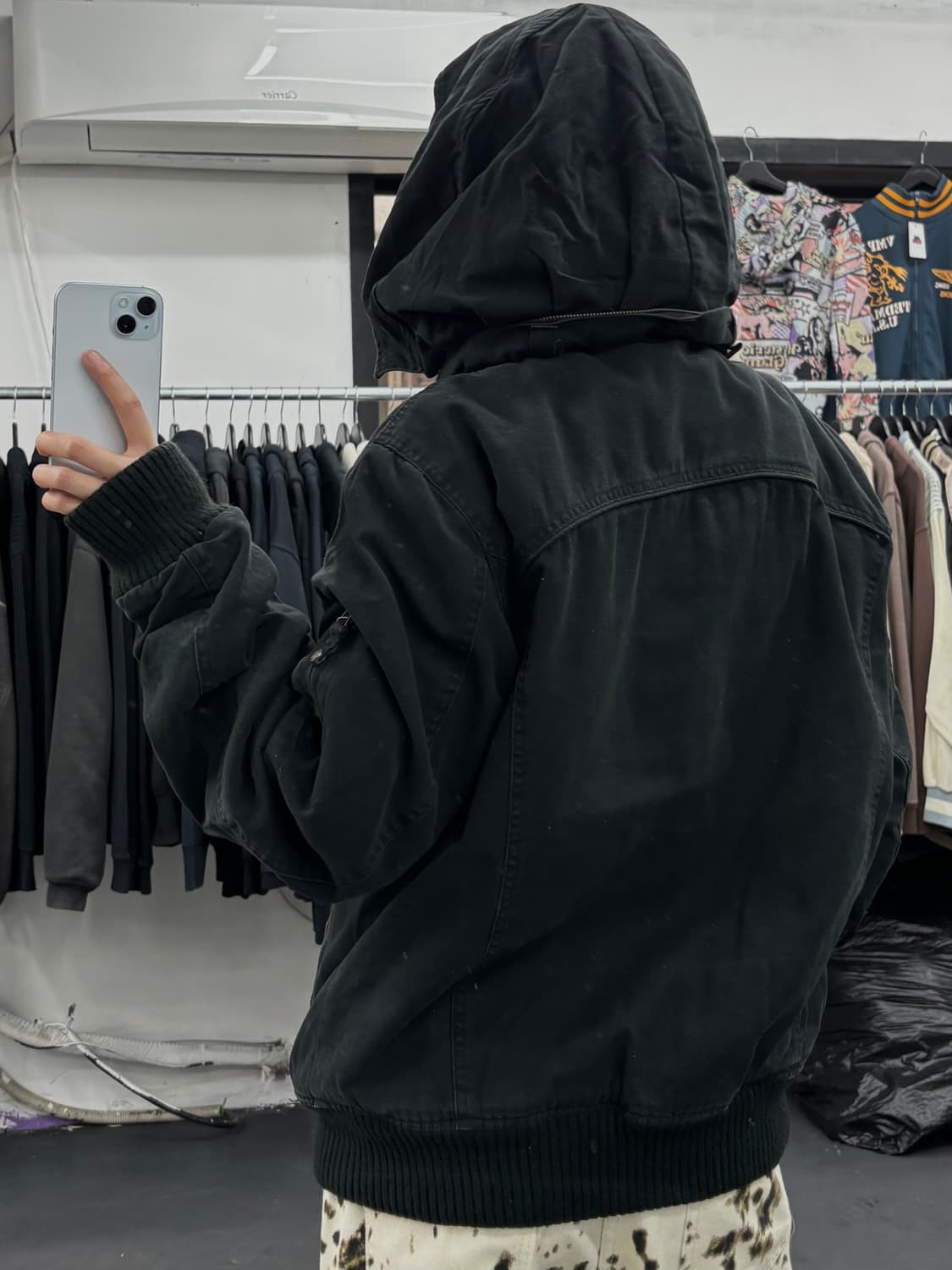 VTG 3QR Y2K 블랙 자켓 상품이미지5