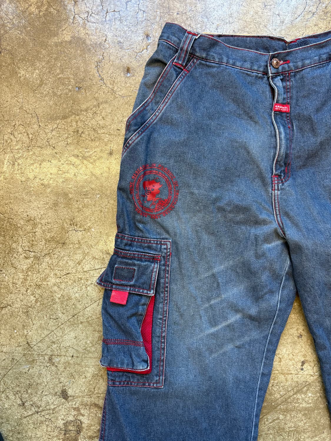 아카데믹스 올드스쿨 와이드 카고 데님 상품이미지2