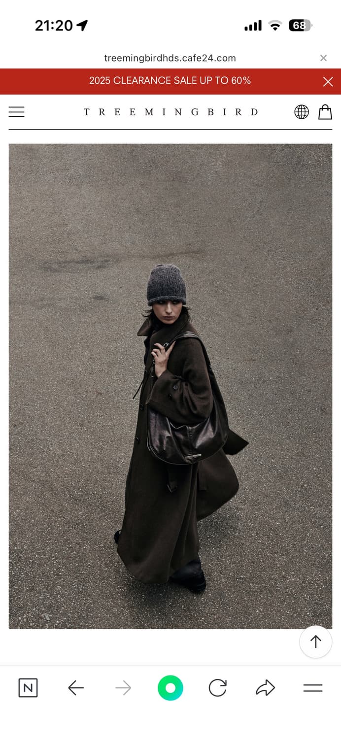 트리밍버드 호보백 브라운 Zipper Finishing Leather 상품이미지3