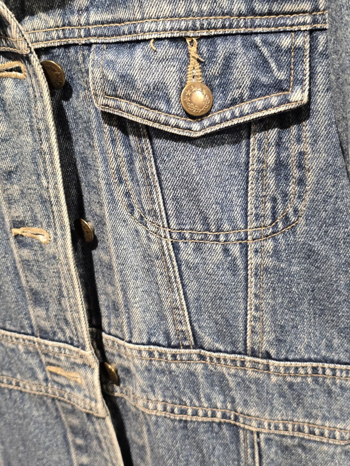80s Cotton Long Denim Jacket 상품이미지2