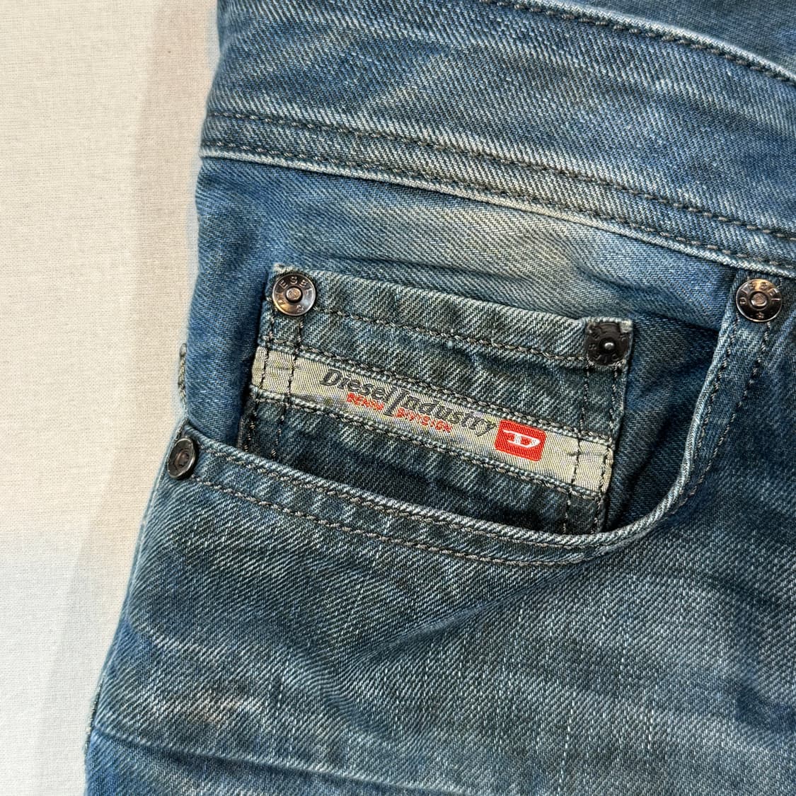 32inch) 디젤 DIESEL 사파도 패치워크 데님 팬츠 상품이미지3