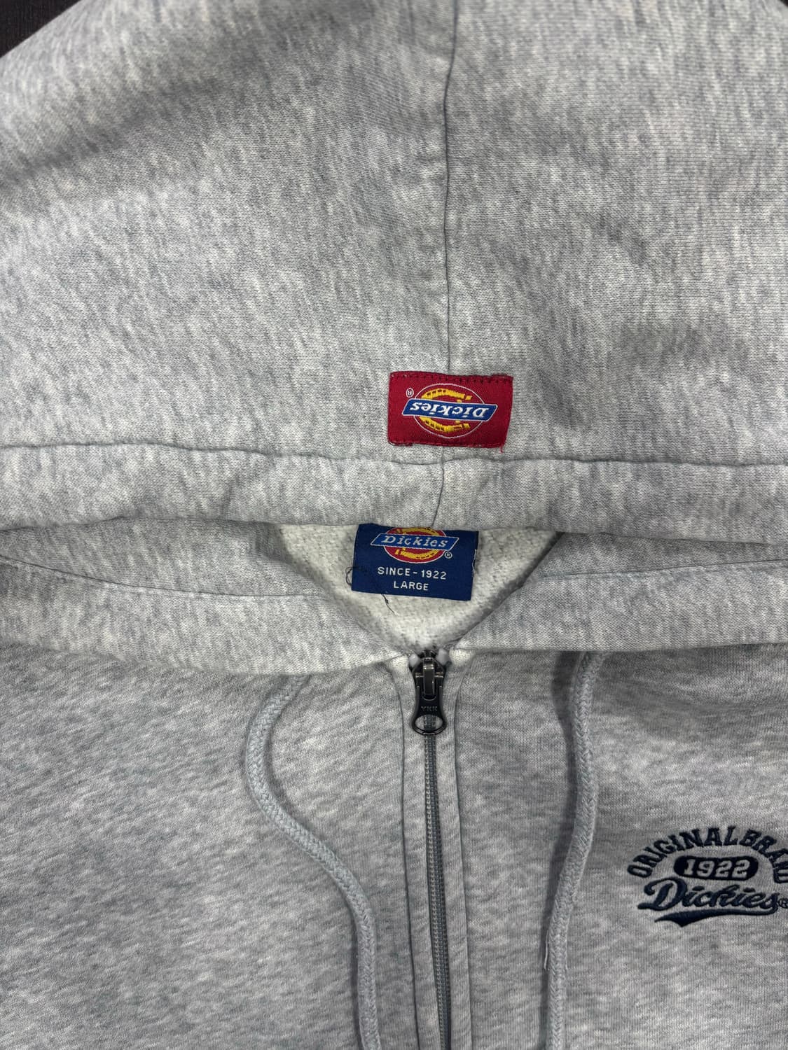 디키즈 기모 후드집업 회색 L 상품이미지6