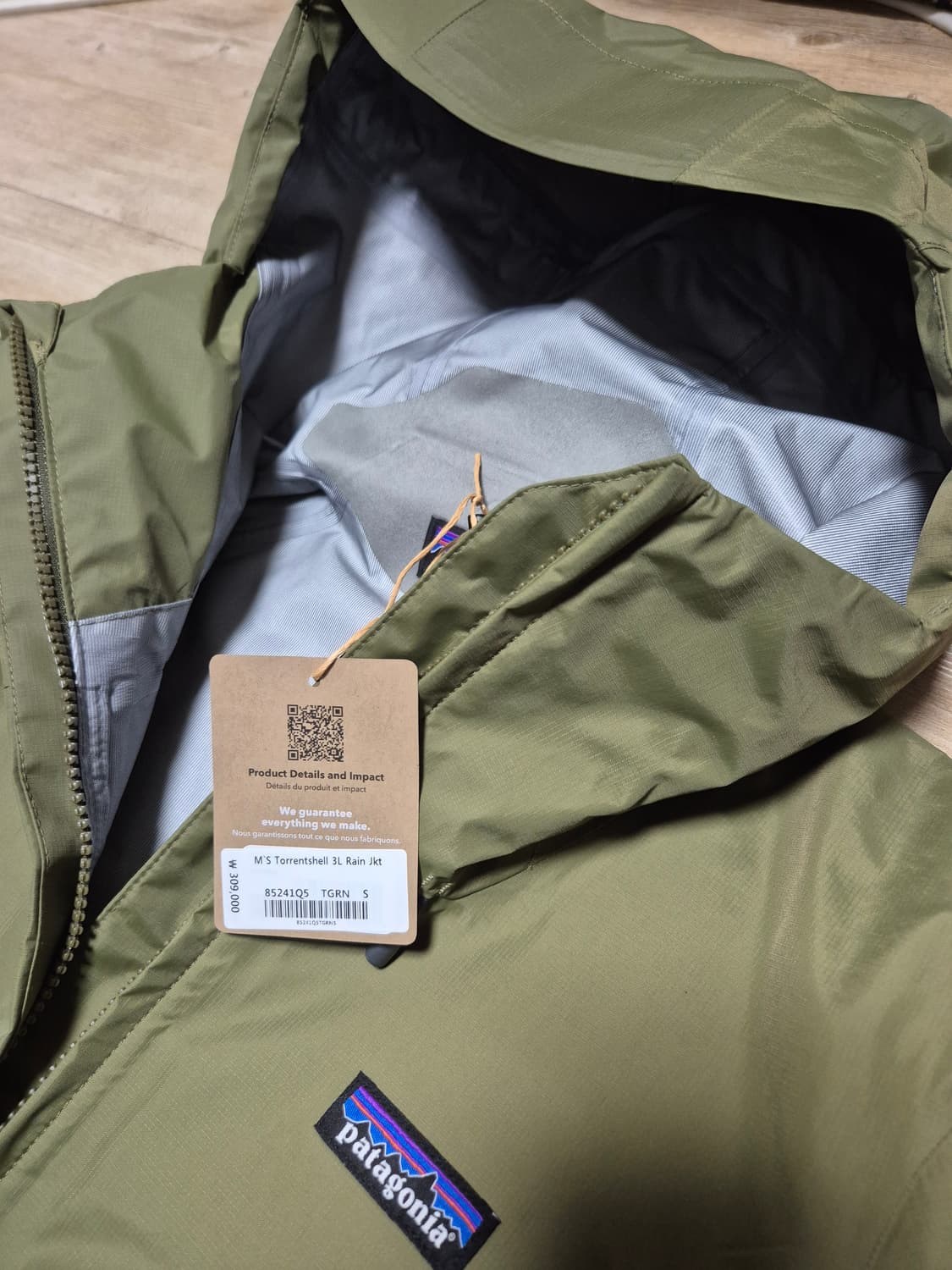 파타고니아 토렌쉘 3L 남자 s 사이즈 새상품 상품이미지3