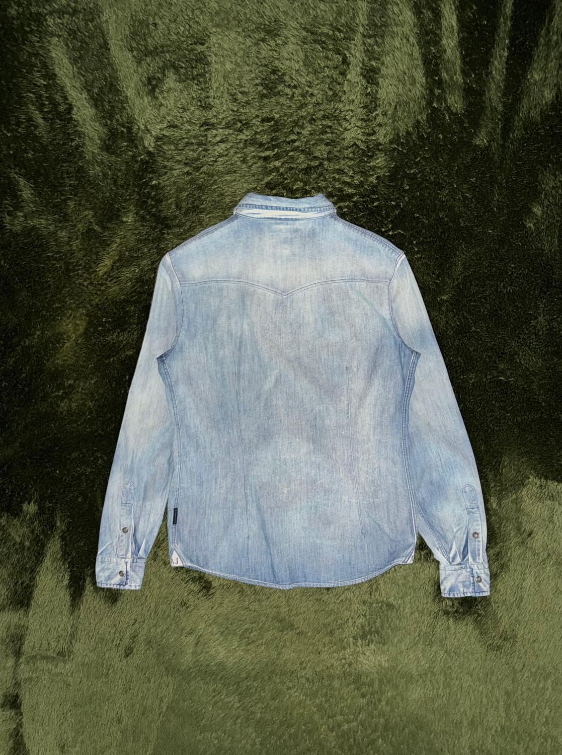 [EU L] 아르마니 진스 빈티지 워싱 웨스턴 데님 셔츠 상품이미지8