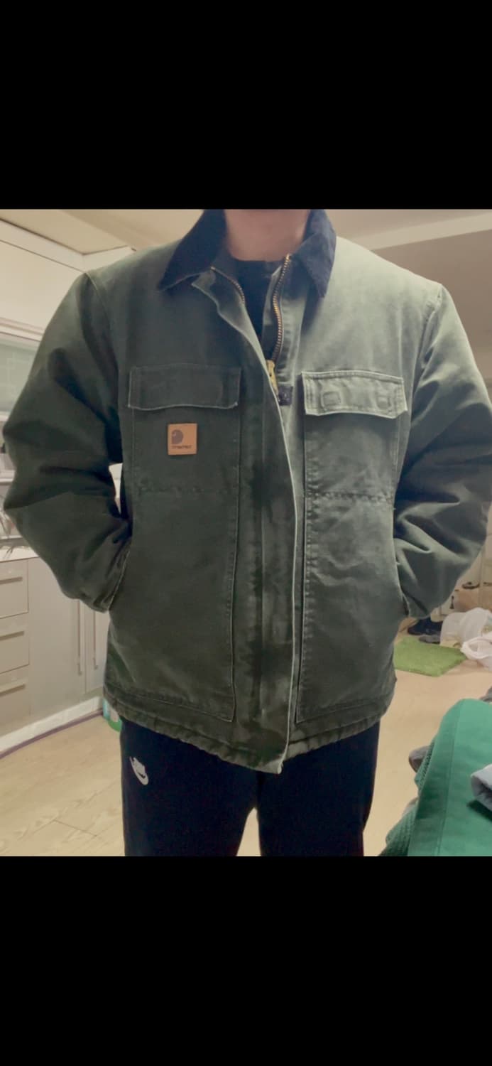 칼하트 C26 L mos 모스그린 샌드스톤 A148 후드 세트 상품이미지1