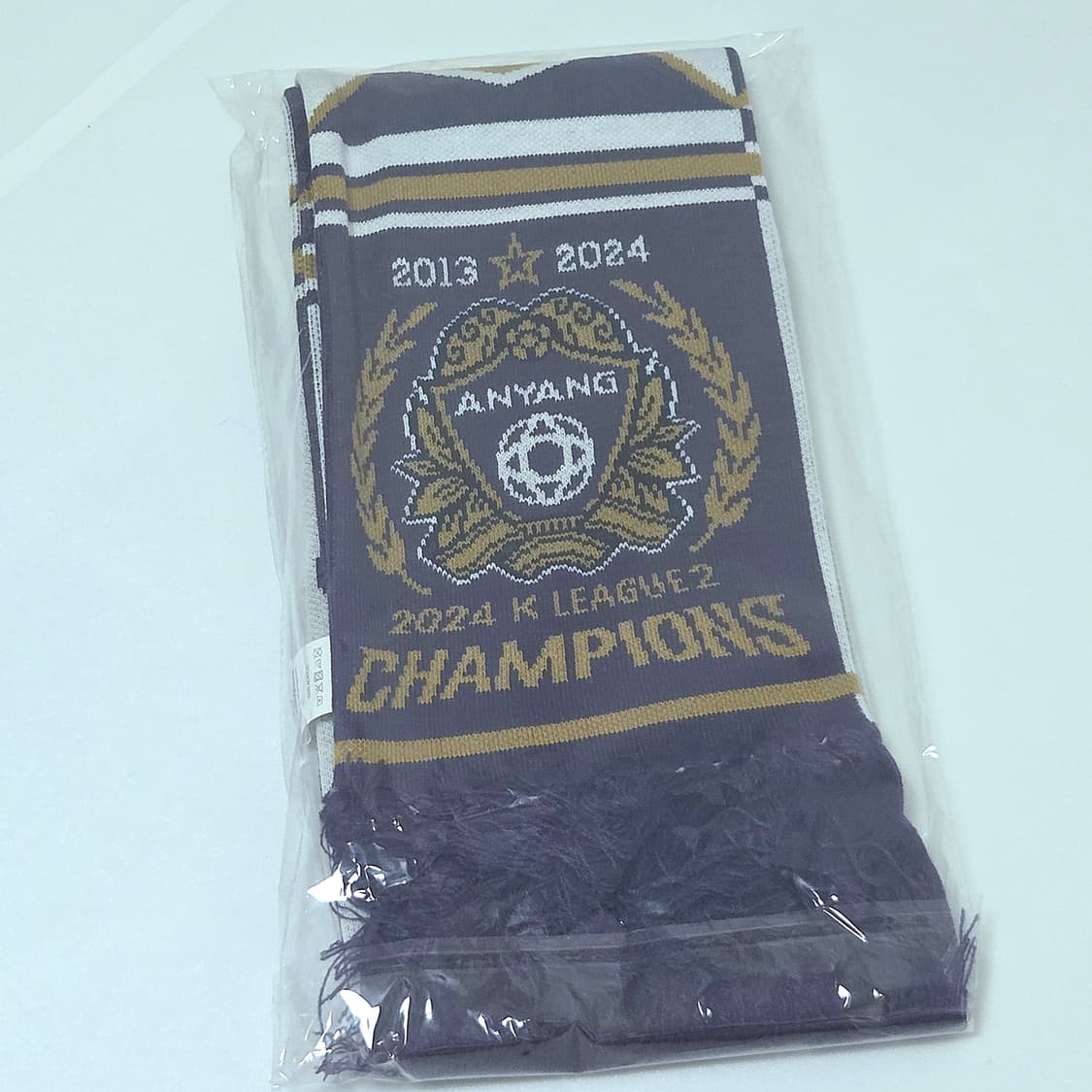 (새상품)FC안양 K리그2 우승 기념 니트 머플러 축구 스카프 상품이미지3