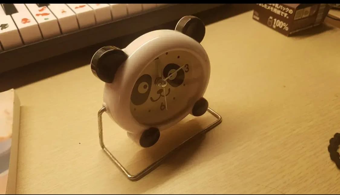 빈티지 판다 탁상 시계 상품이미지3