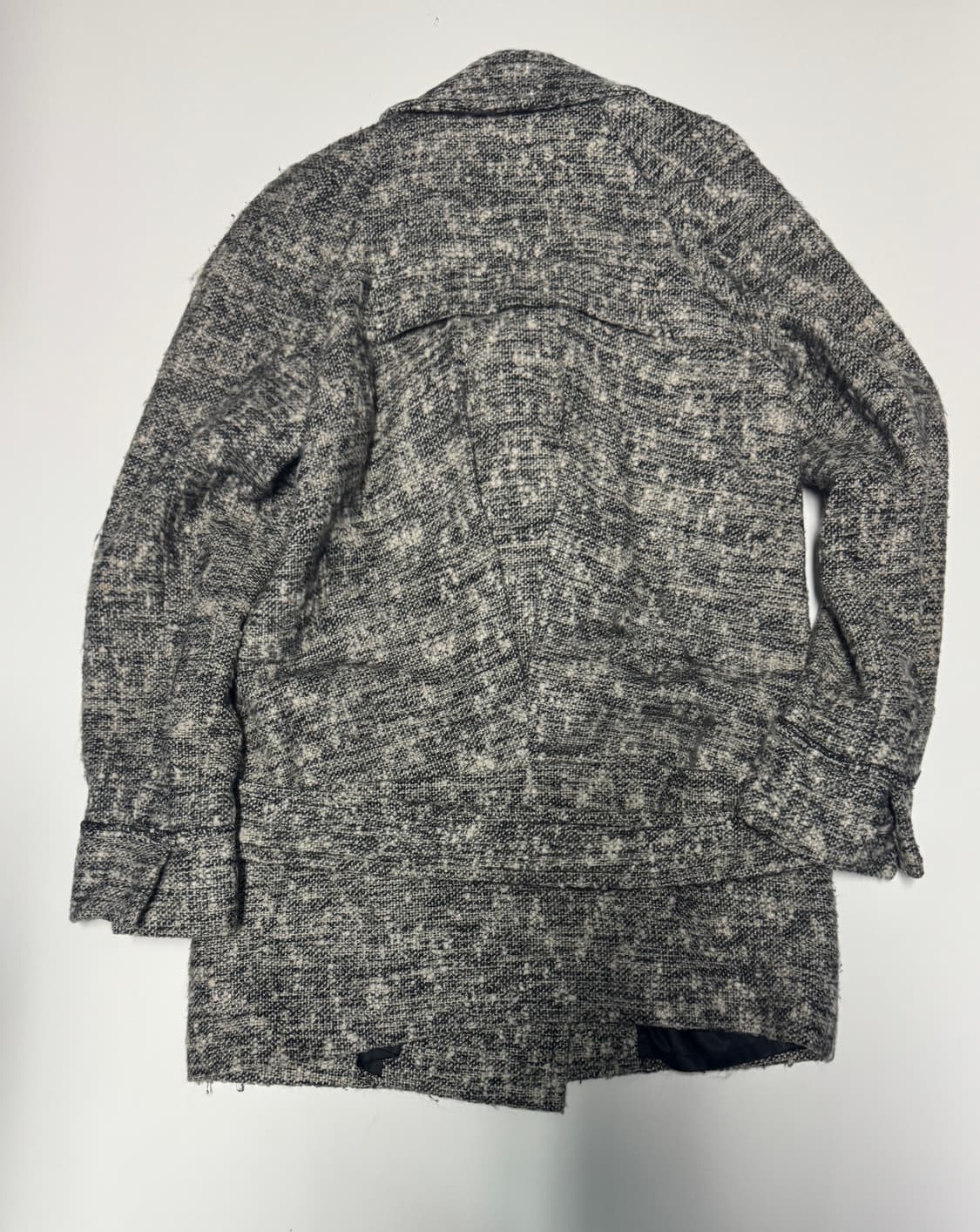 여성 르샵 Leshop 폭스모피 배색 트위드 코트 상품이미지2