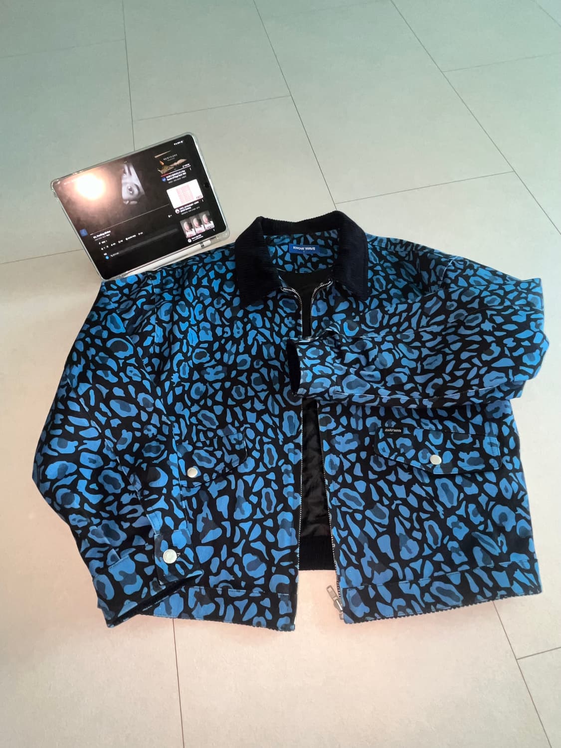KNOW WAVE 블루 레오파드 자켓 상품이미지8