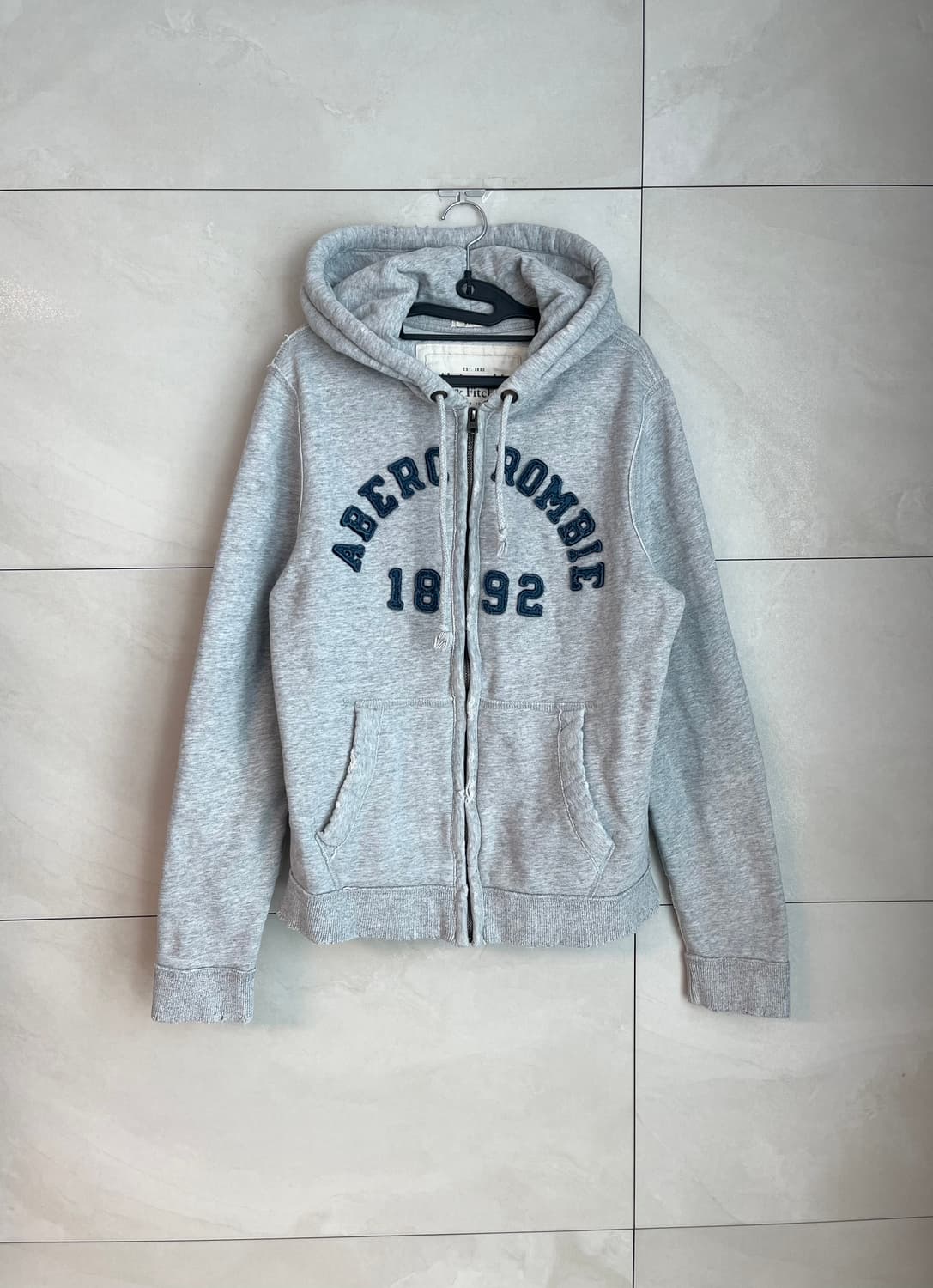 아베크롬비 스펠로고 대장 후드집업 그레이 [M] 상품이미지1
