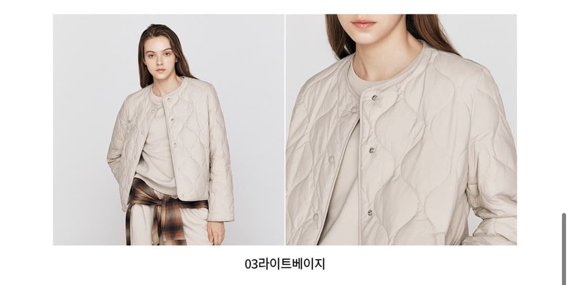 지오다노 여성 퀄팅 경량 패딩 상품이미지5