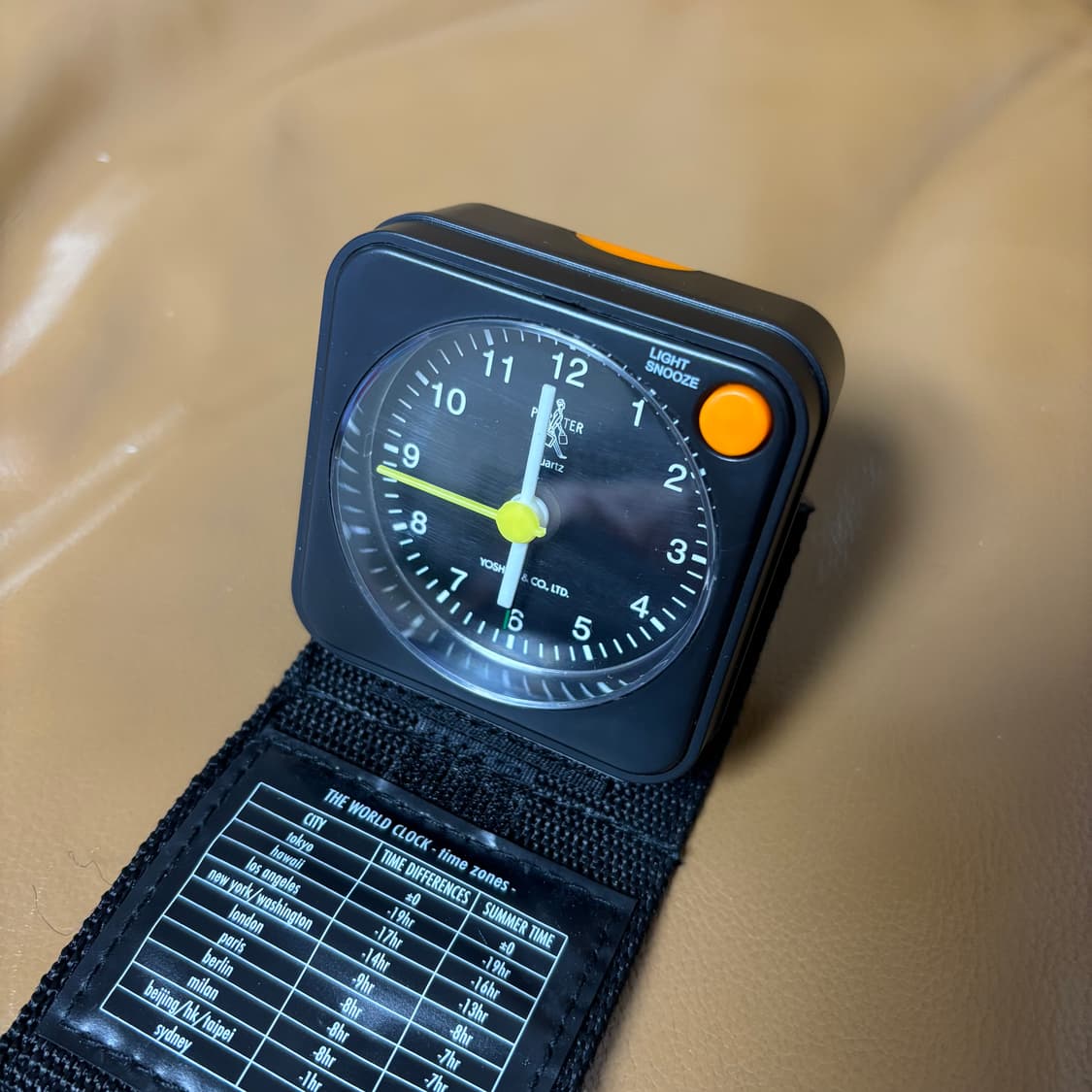 PORTER 포터 휴대용 알람 시계 블랙 상품이미지4