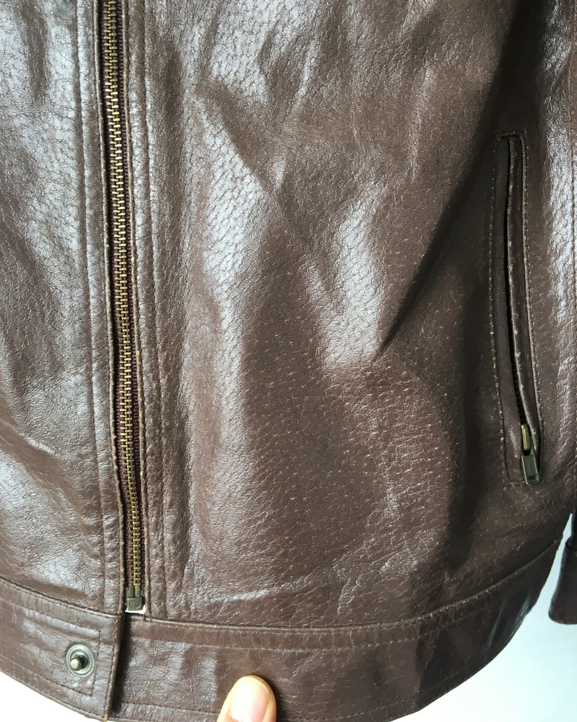 High neck pig leather jacket 상품이미지3