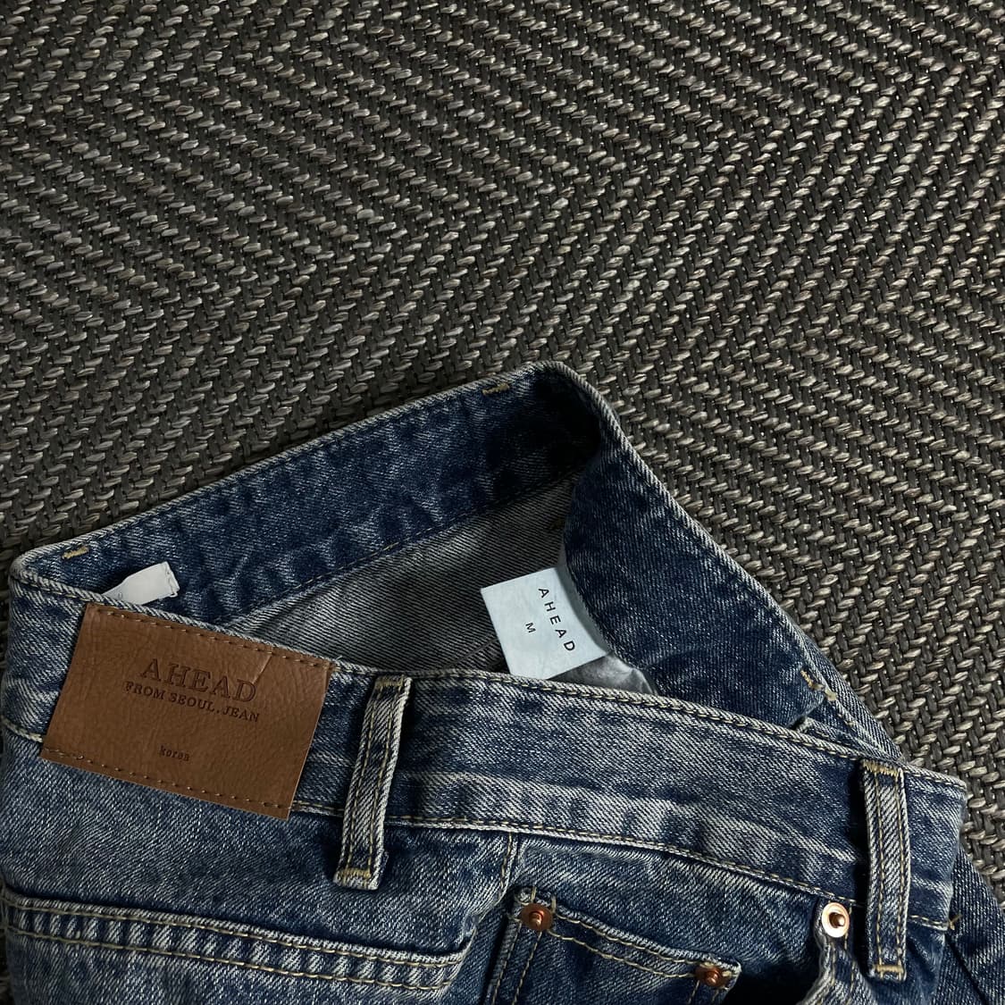 AHEAD 빈티지 와이드 워싱 데님 팬츠y 3681 상품이미지5