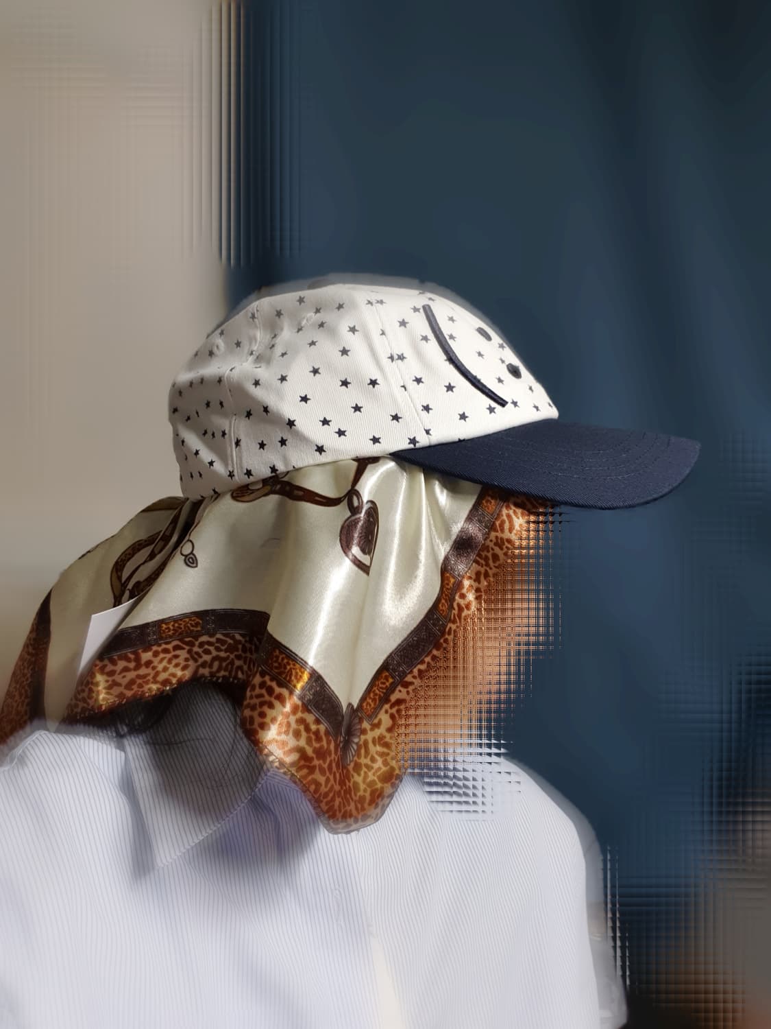 화이트 네이비 스마일 스타 더뮤지엄비지터 모자 볼캡  상품이미지9