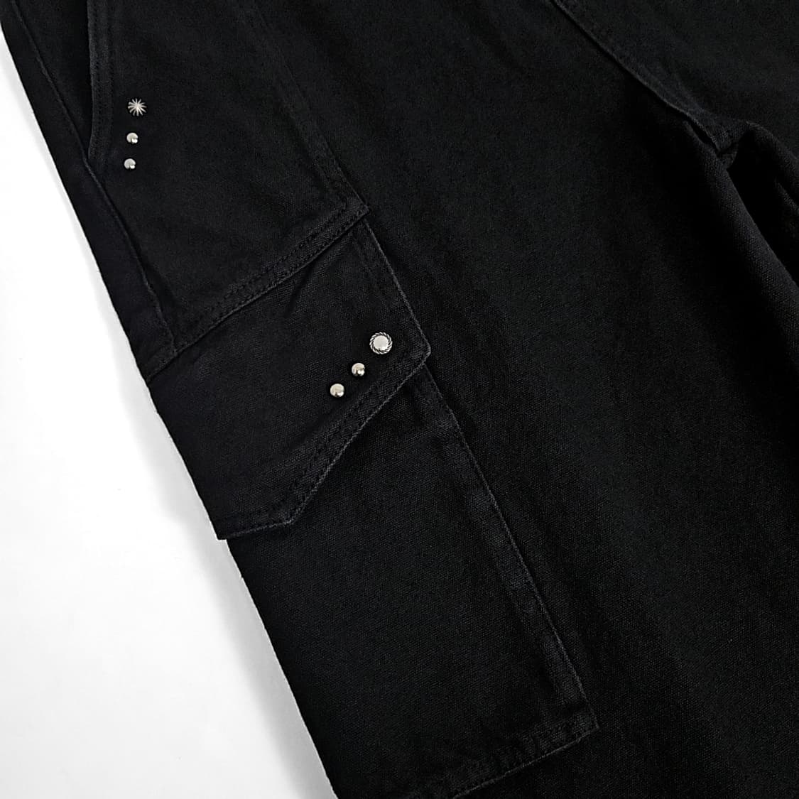 Lindel 웨스턴 리벳 워싱 카고 팬츠 (black) 상품이미지6