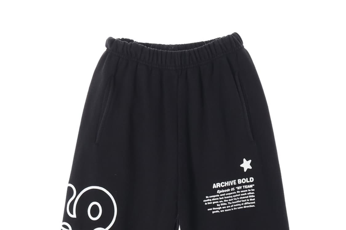 아카이브 볼드 그래픽 조거팬츠 블랙 L 상품이미지3