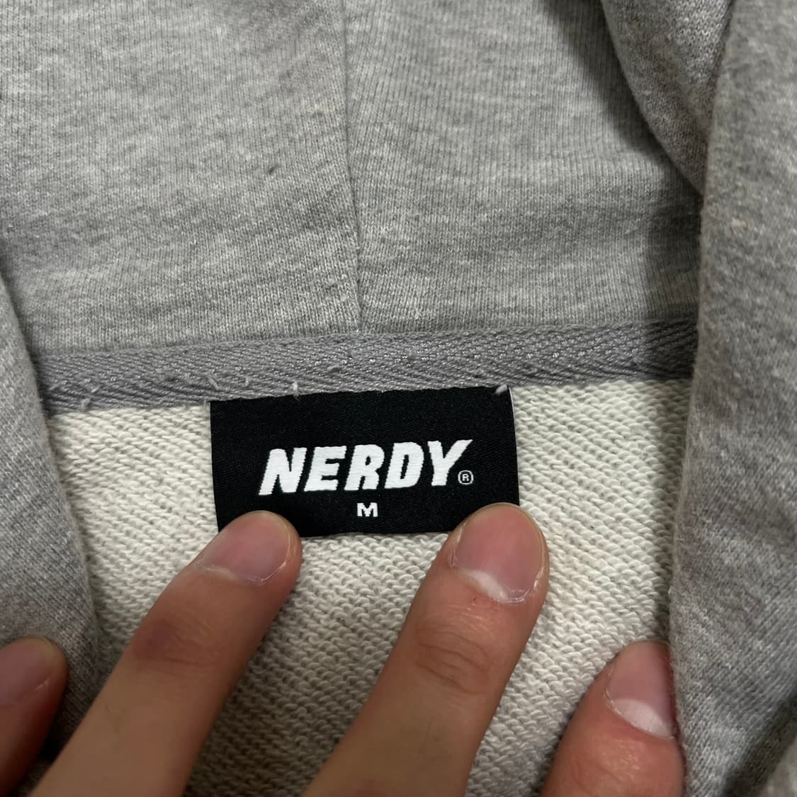 널디 남여공용 스펠 로고 후드티 [그레이] M/95 상품이미지6