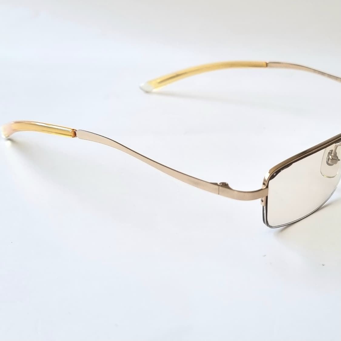 데드스탁 지적인 분위기 골드 메탈 반무테 안경테 698 상품이미지6