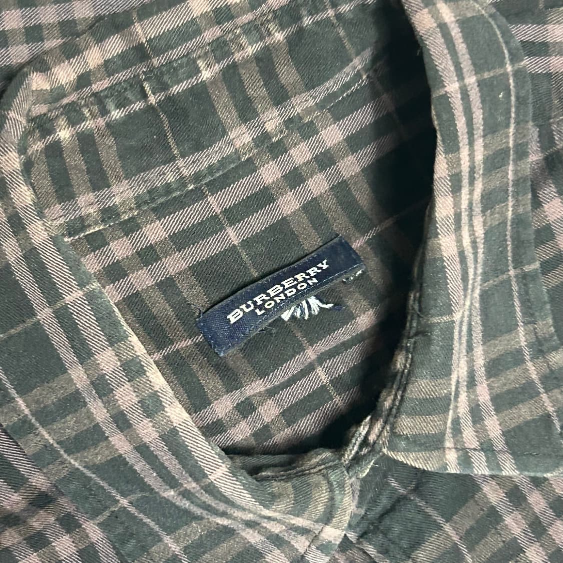 XL 버버리 코튼 체크 셔츠 상품이미지4