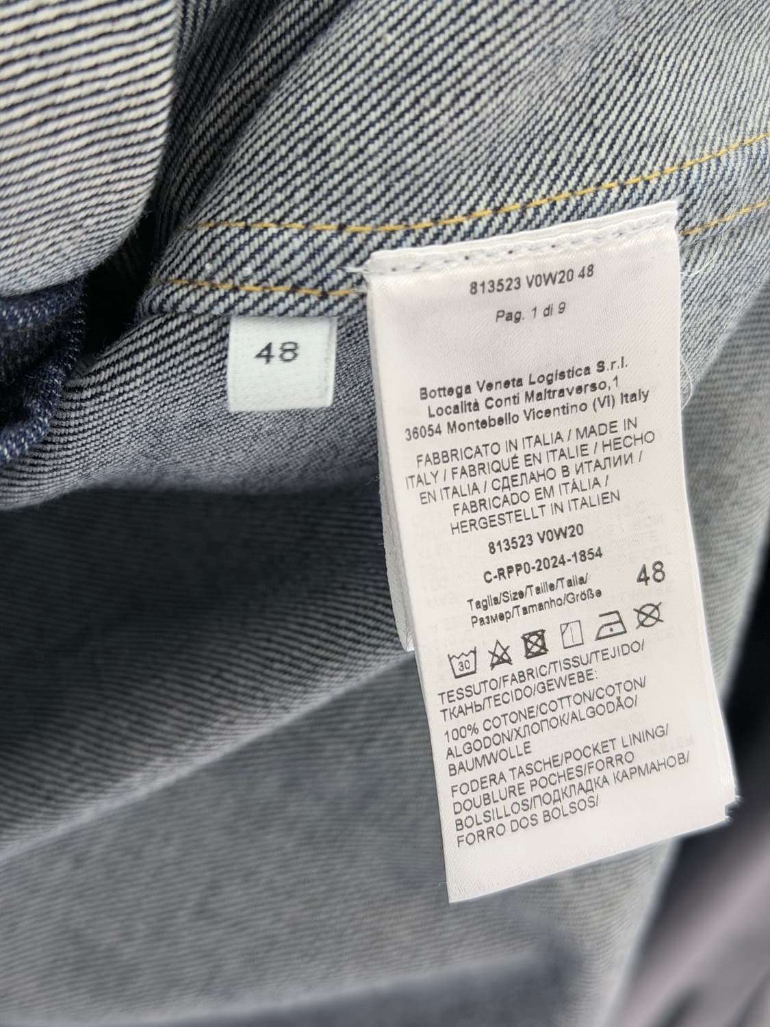 (S+/48) / 보테가 인디고 데님 긴팔 셔츠 상품이미지7