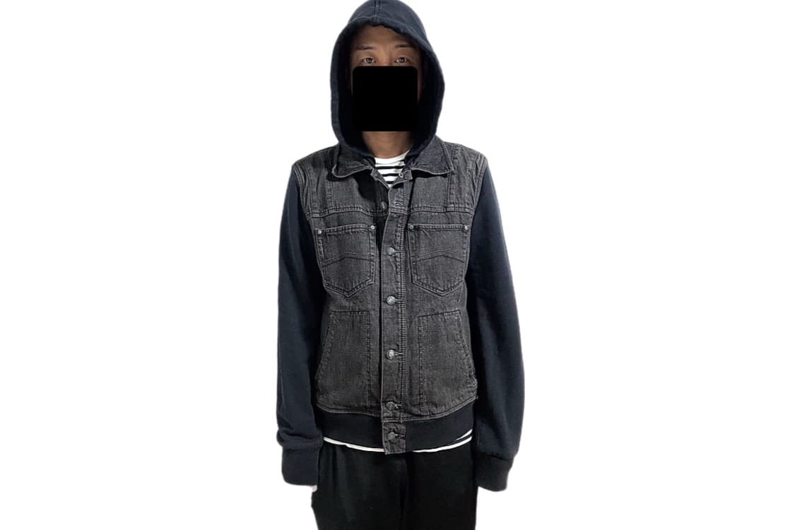 알마니 익스체인지 후디 레이어드 트러커데님 자켓 상품이미지1