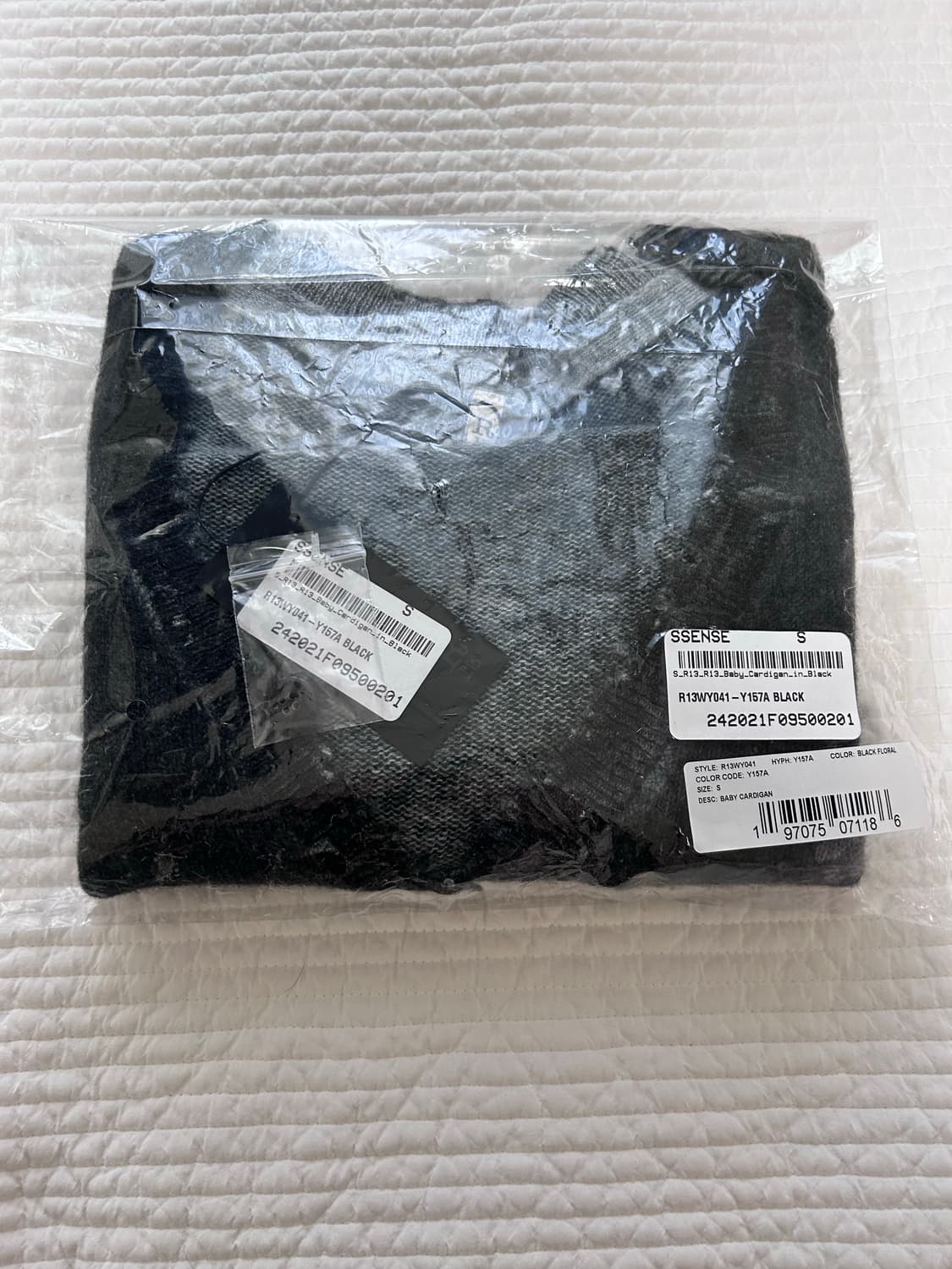 r13 알써틴 크롭 가디건 블랙 플라워 상품이미지7