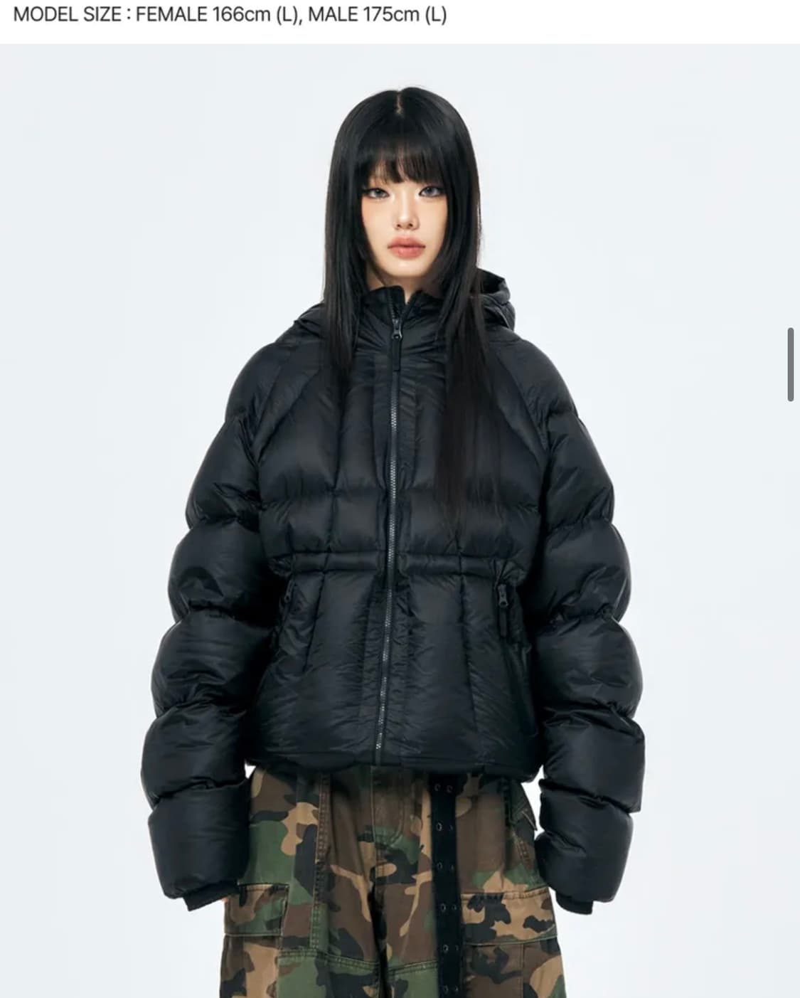 스키즘인듀싱 패딩 OPAQUE DOWN jacket black M 상품이미지2