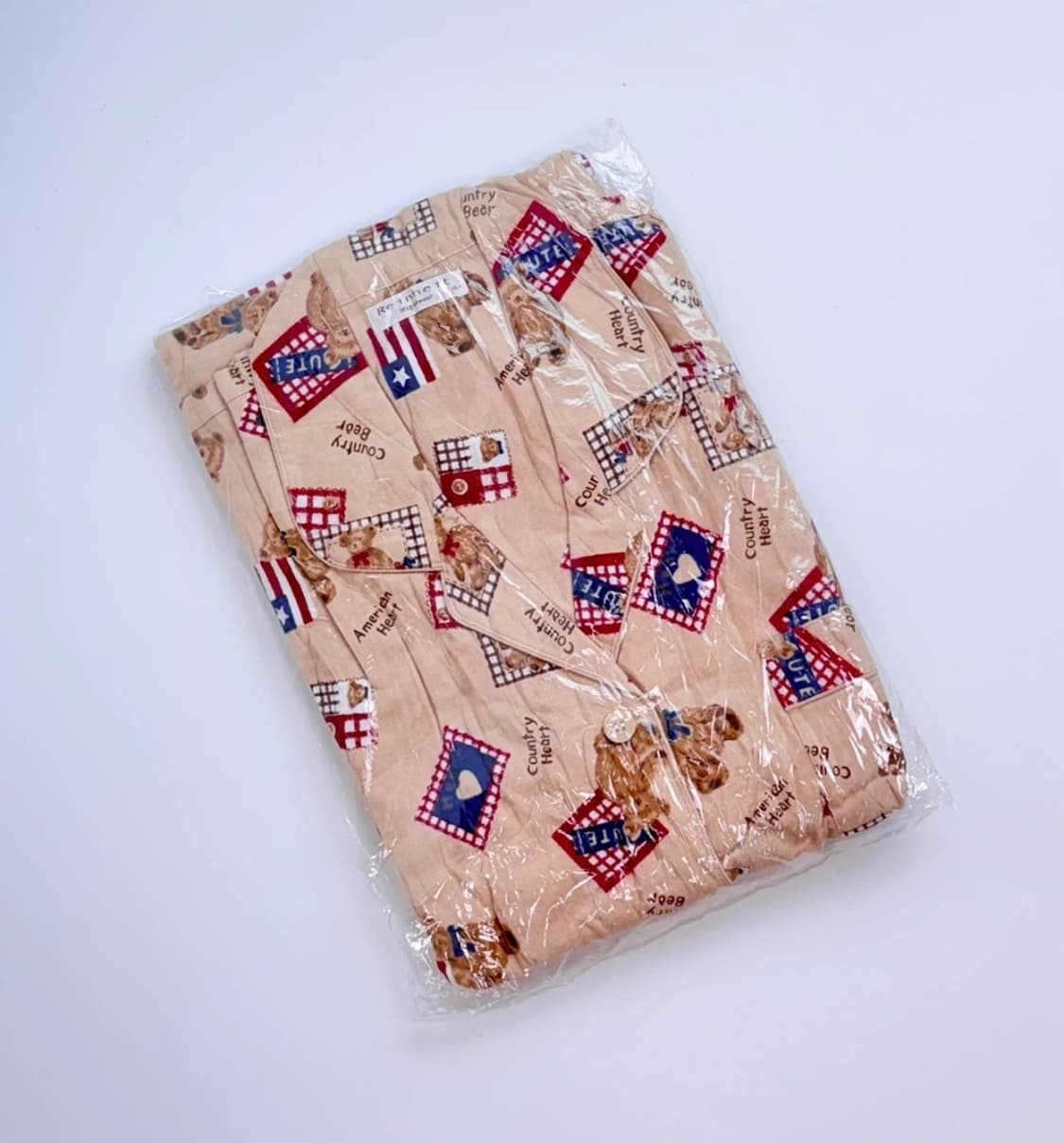 [면 100%] 아메리칸 곰돌이 파자마 잠옷 세트 L 상품이미지4