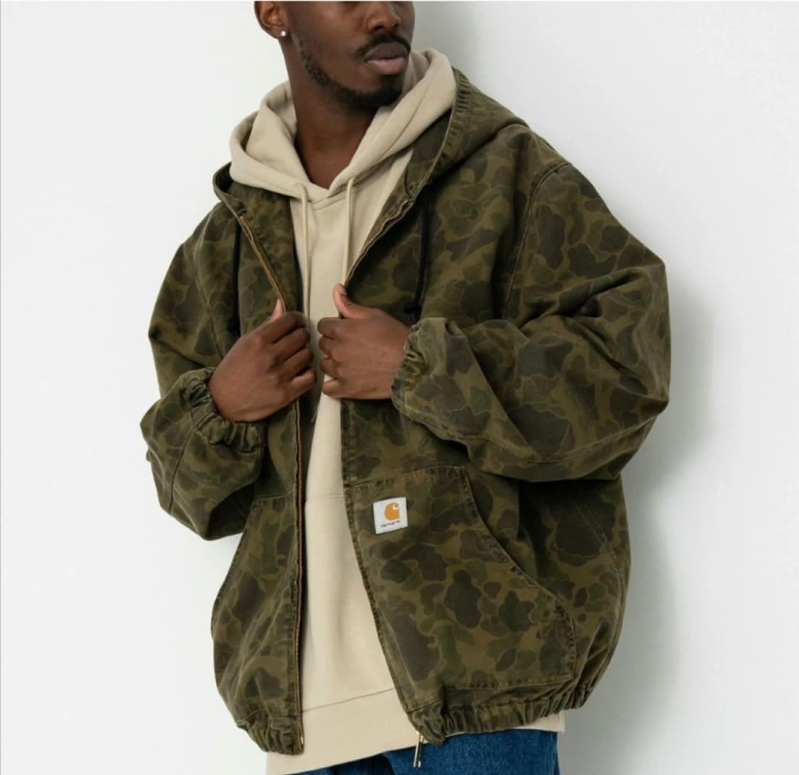 칼하트 WIP 덕 액티브 자켓 카모 덕 그린 M사이즈 상품이미지1