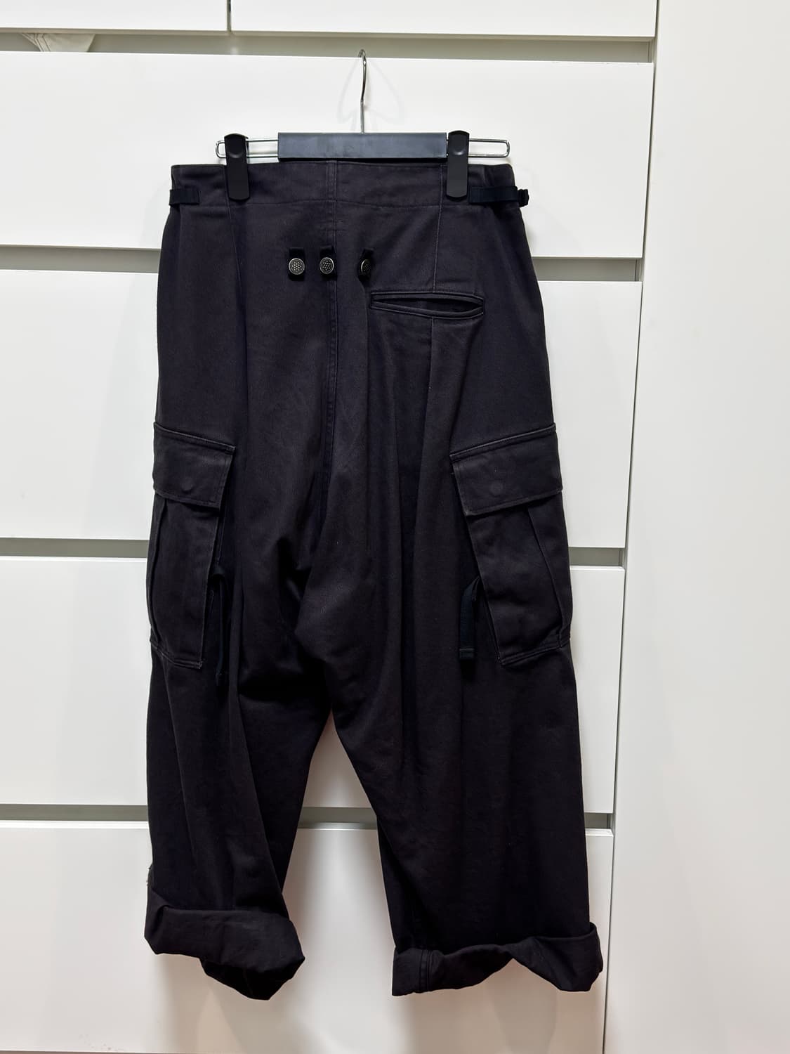 캐피탈 헤비드릴 점보 카고 팬츠 블랙 상품이미지2