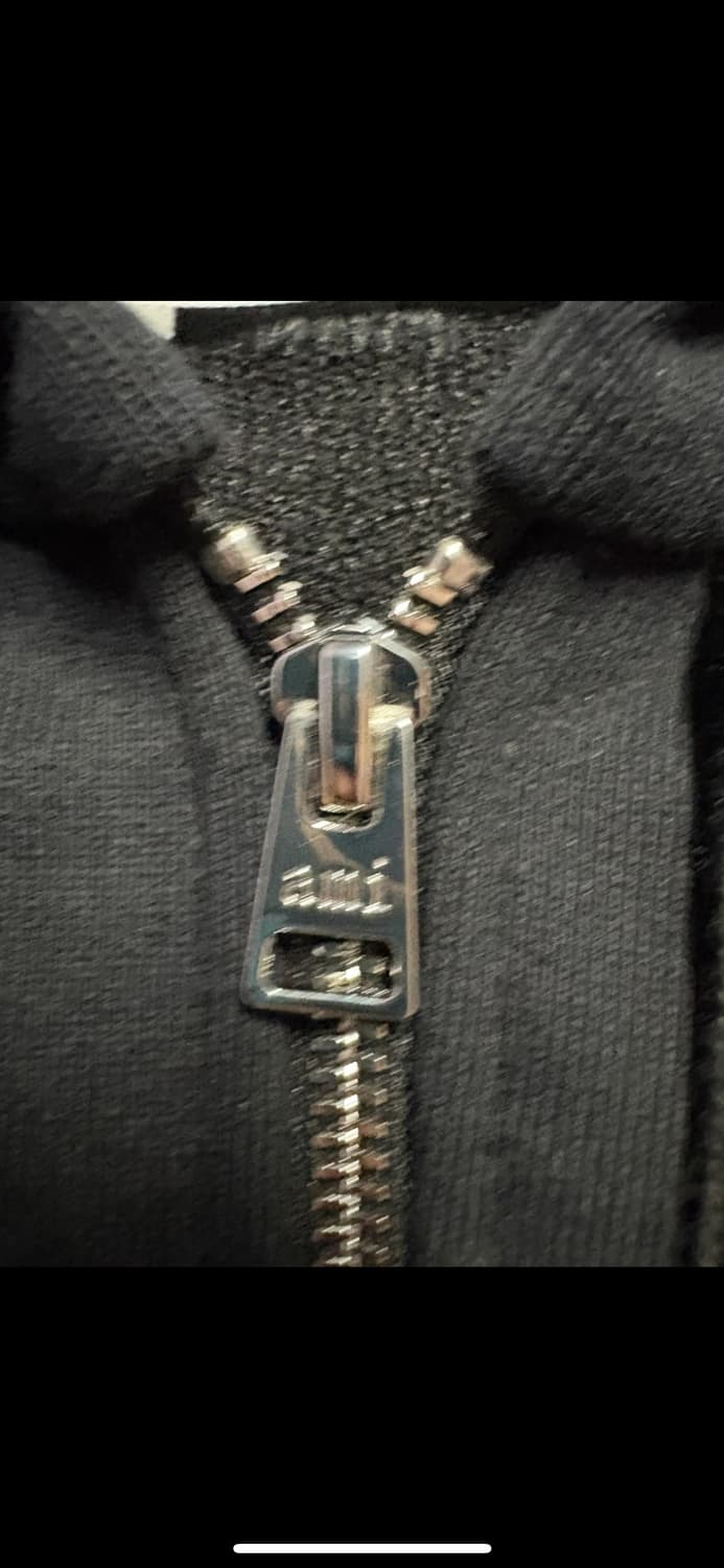 아미 AMI 하트 로고 블랙 후드집업 상품이미지5