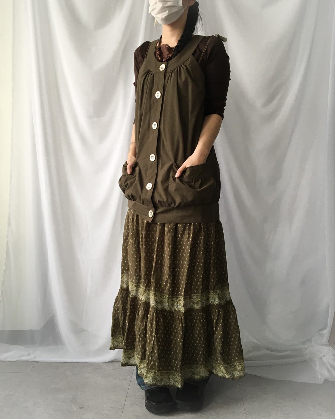 button up balloon fit onepiece 상품이미지9