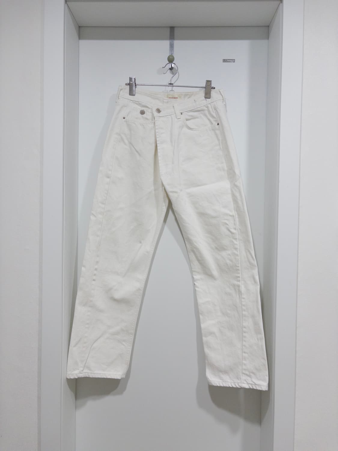 랩 와이드 코튼 팬츠 / 화이트 상품이미지2