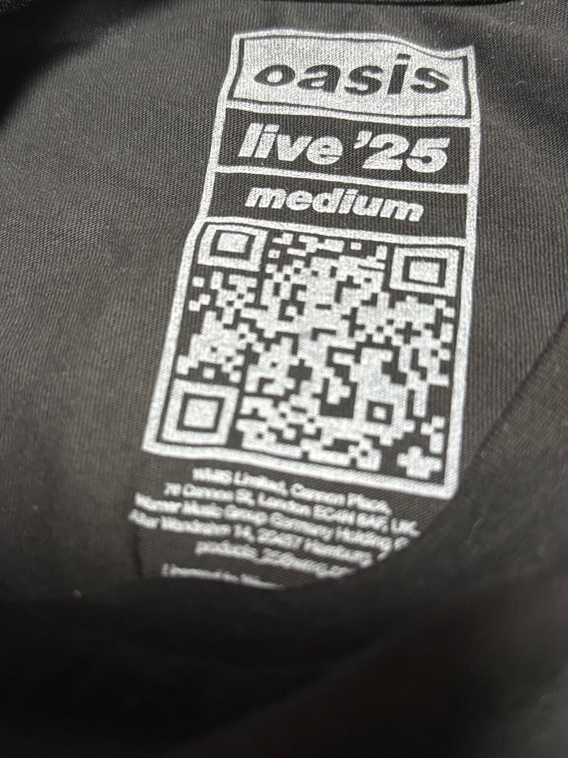 공식 오아시스 라이브25 로고 티셔츠 상품이미지5