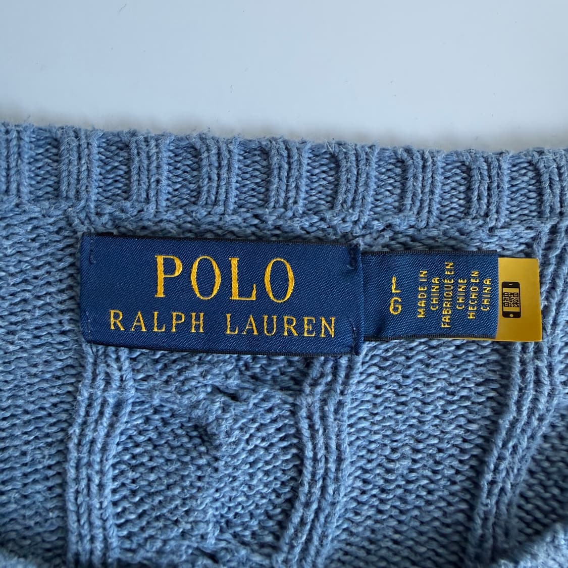 Polo 폴로 랄프로렌 신형 라벤더 소라 케이블 니트 상품이미지4