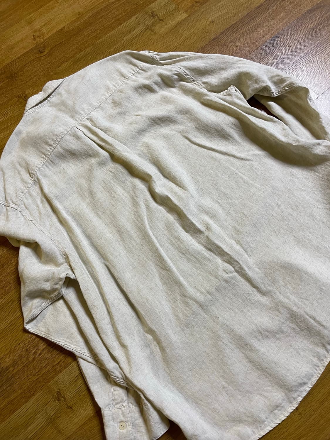 수아레 에센셜 텐셀 린넨 셔츠 오트밀 xl 상품이미지4