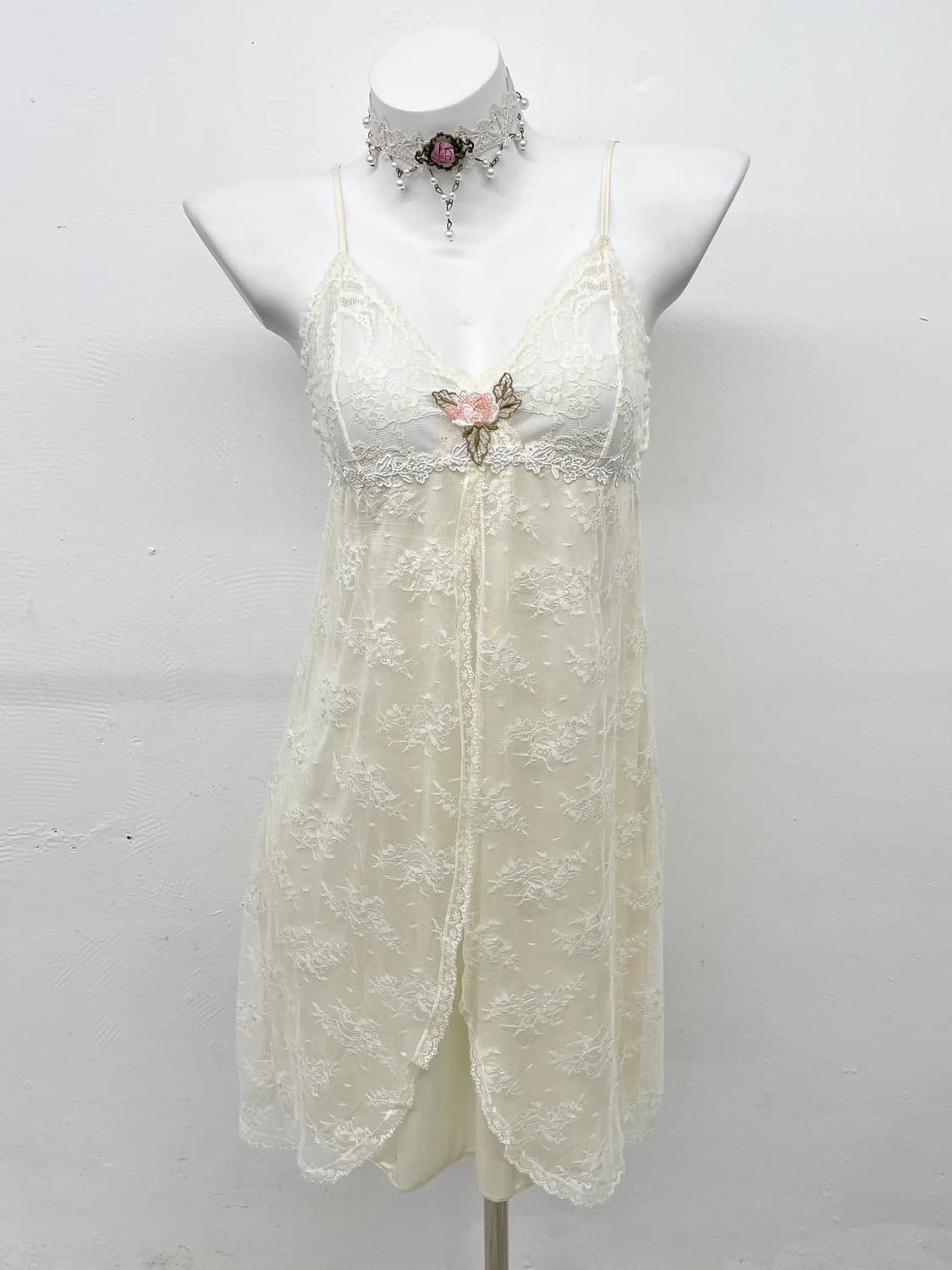 페어리 레이스 자수 슬립 상품이미지1