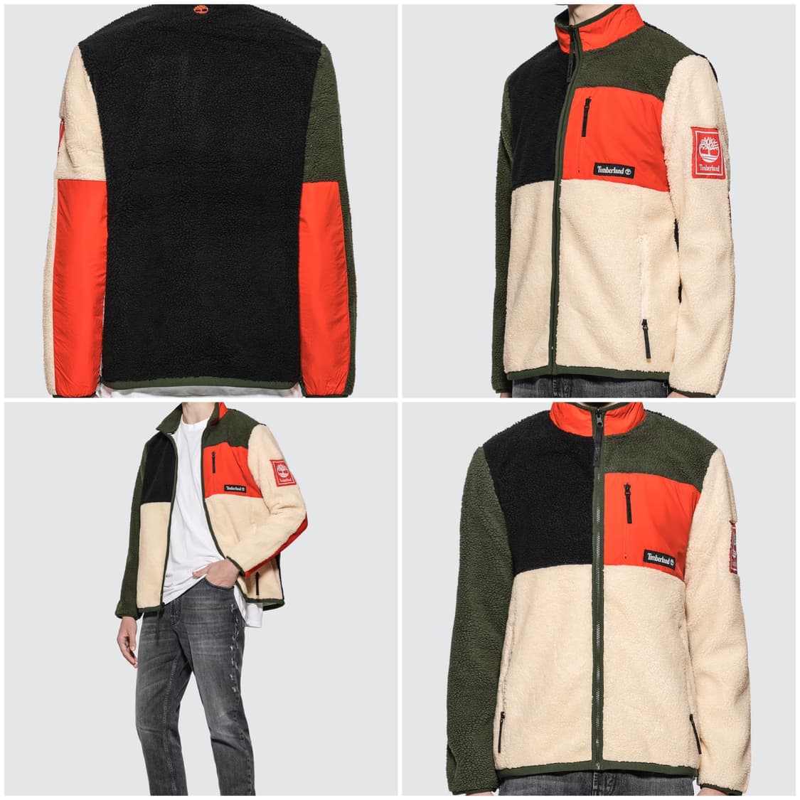 Timberland 팀버랜드 쉐르파 플리스 배색 자켓 잠퍼 XL J27 상품이미지2