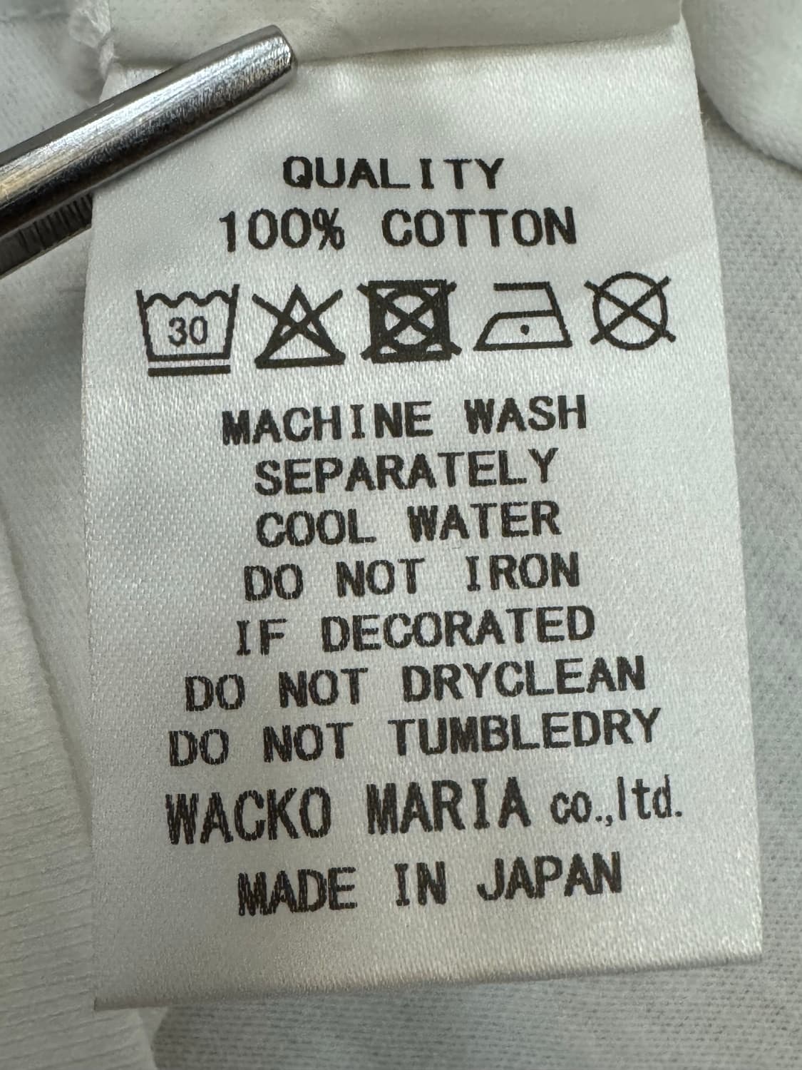 [XL] 와코마리아 마리아 프린트 반팔 티셔츠 화이트  상품이미지8