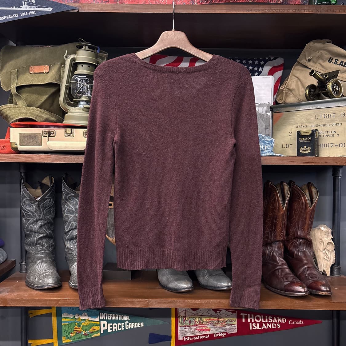 랄프로렌 브이넥 메리노울 앙고라 혼방 울 스웨터 래빗헤어 N317 상품이미지2