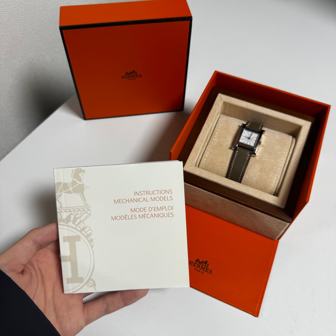 에르메스 H 아워 PM 에토프 은장 시계 21MM 상품이미지8