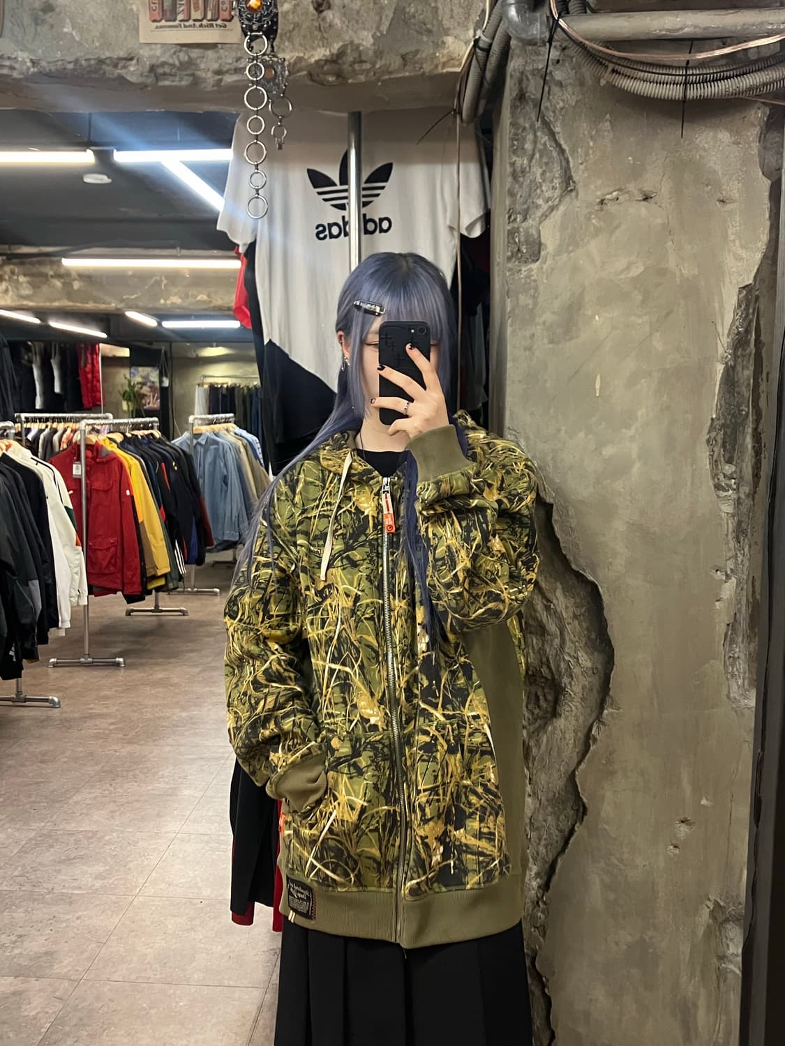 카모플라쥬 후드집업 그린 XL   #csz2324 상품이미지2