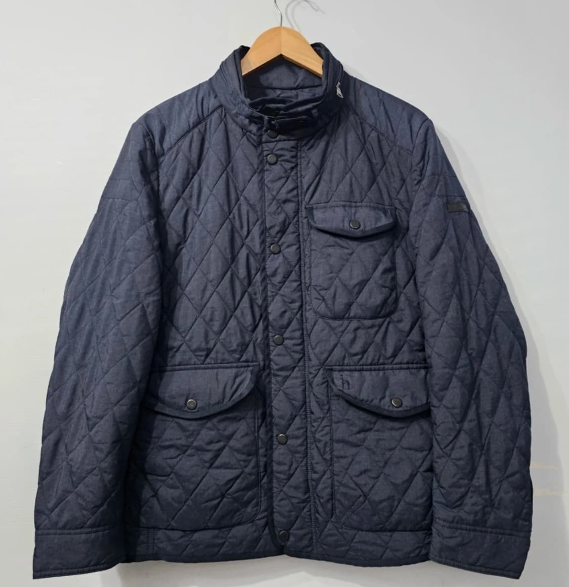 헤지스 남성 퀄팅 자켓 네이비 100 상품이미지2