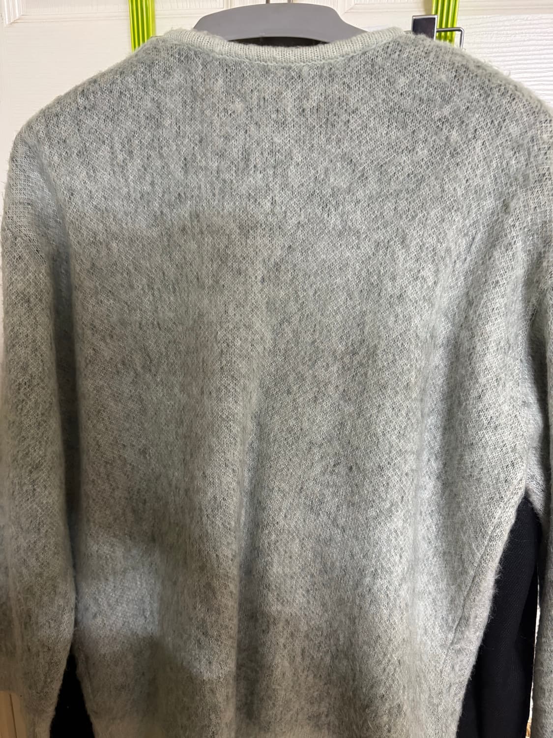 비슬로우 퍼플라인 아가일 모헤어 브이넥 니트 가디건 상품이미지2